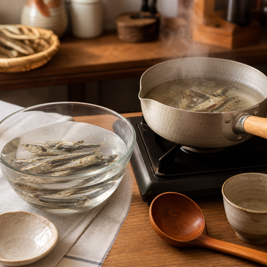 苦味が少ない煮干しだしは水出しと煮出しのどちらがよいか