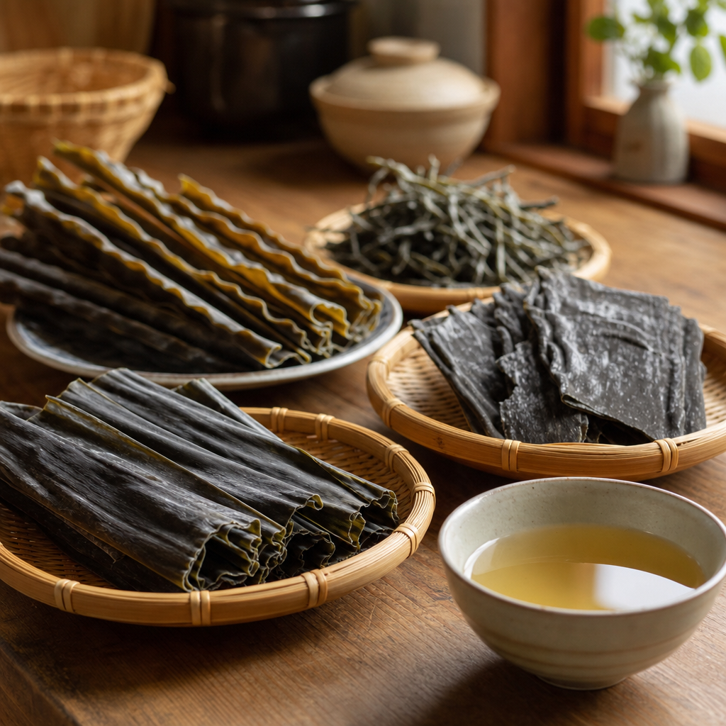 昆布の種類とだしの違いはうま味・香り・色で決まります
