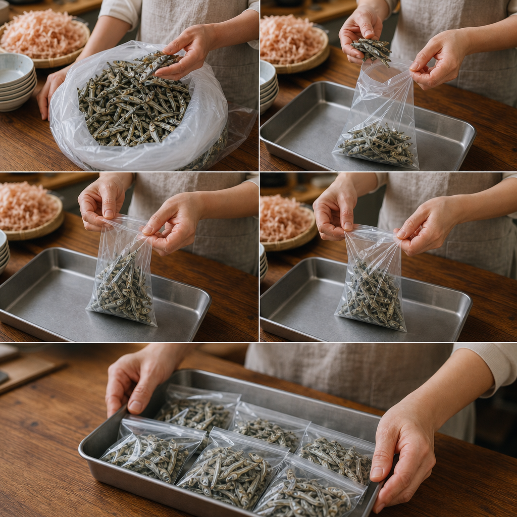 煮干しを長持ちさせる保存方法の具体的な手順