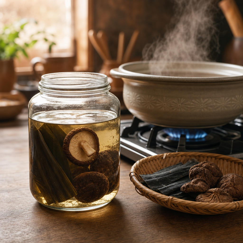 精進だしの基本の作り方とは？昆布と干し椎茸の水出し手順