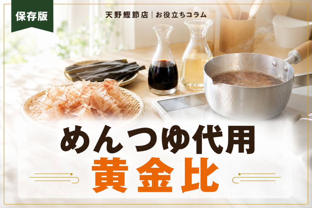 だしソムリエが教える！めんつゆ代用の黄金比と本格だしでおいしく作る方法