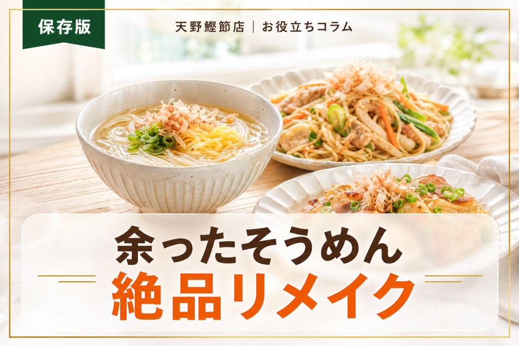 余ったそうめんリメイクはだしで変わる！だしソムリエが教える絶品活用術