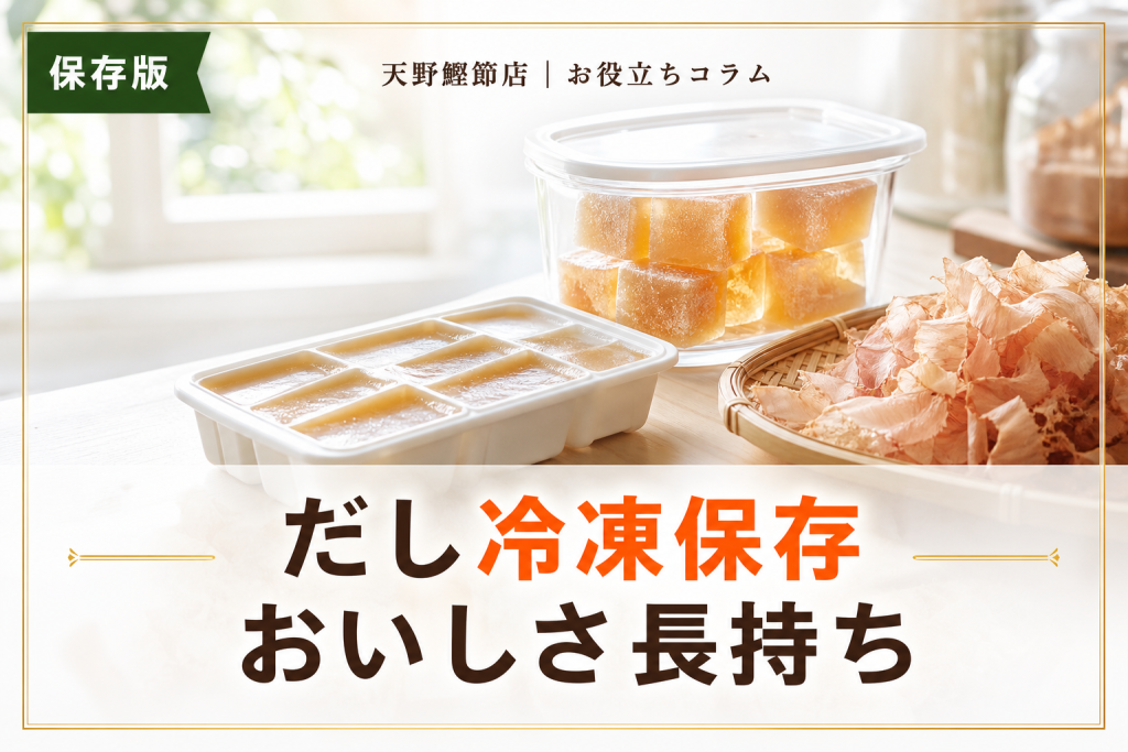 だしソムリエが教える！だしの冷凍保存期間とおいしさを守る完全ガイド