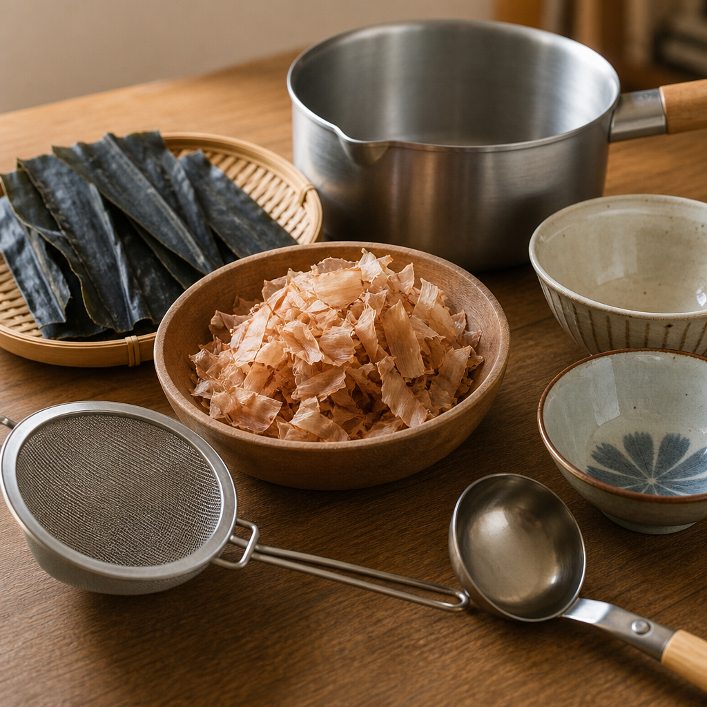 だしの取り方で初心者が用意する材料と道具