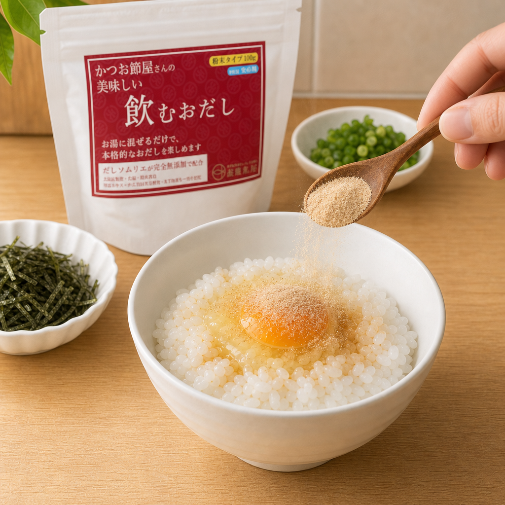 工程4 だし粉をかける