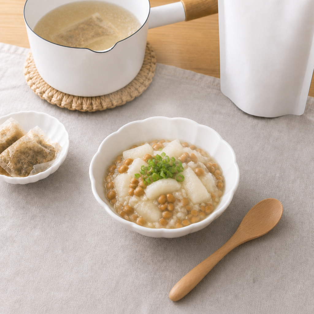 納豆とかぶのだしとろとろ和えの完成写真