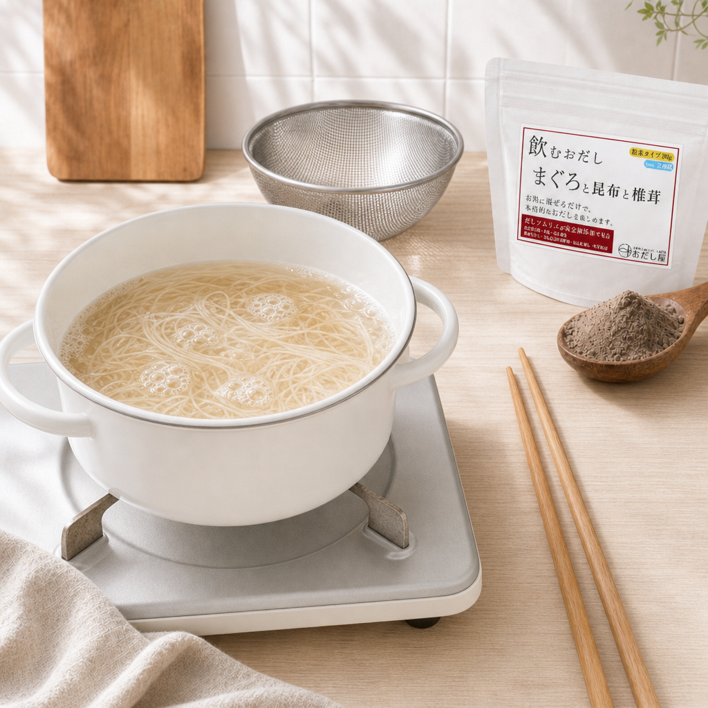 工程3 そうめんをゆでる