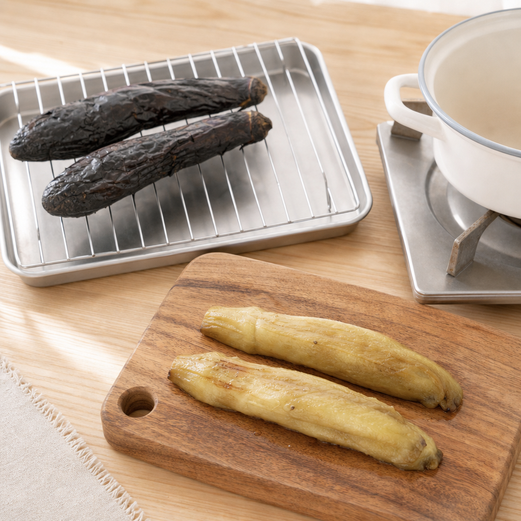 工程3 なすを焼く