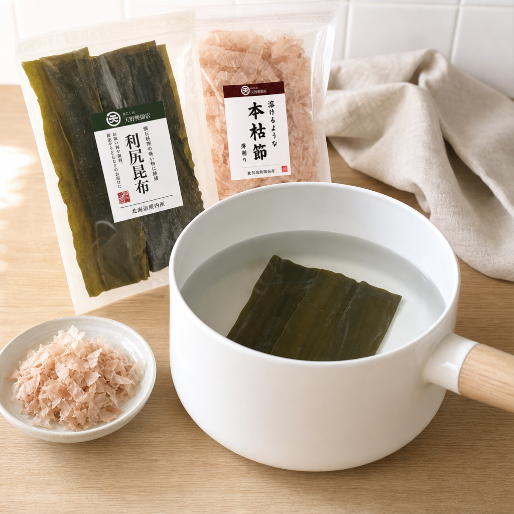 工程1 昆布を浸す
