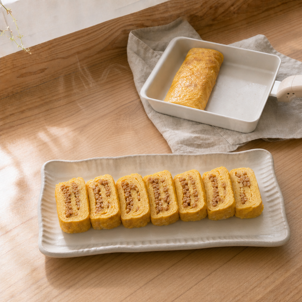 だし香る鶏そぼろの厚焼き卵の完成写真