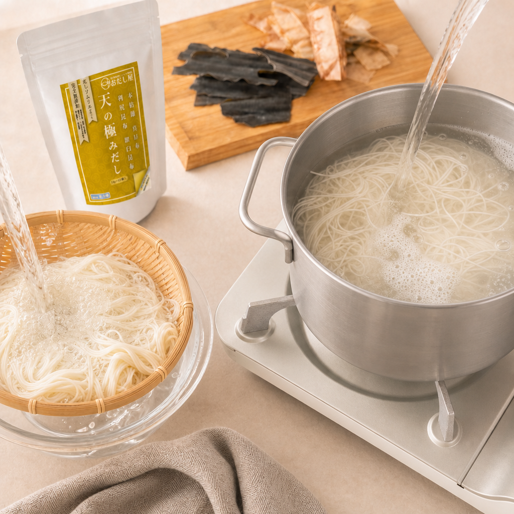 工程4 そうめんをゆでる