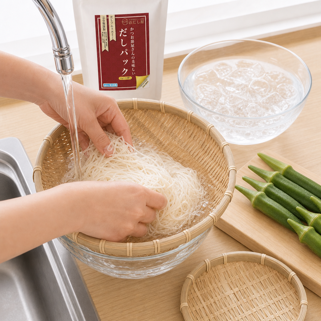 工程5 そうめんを締める