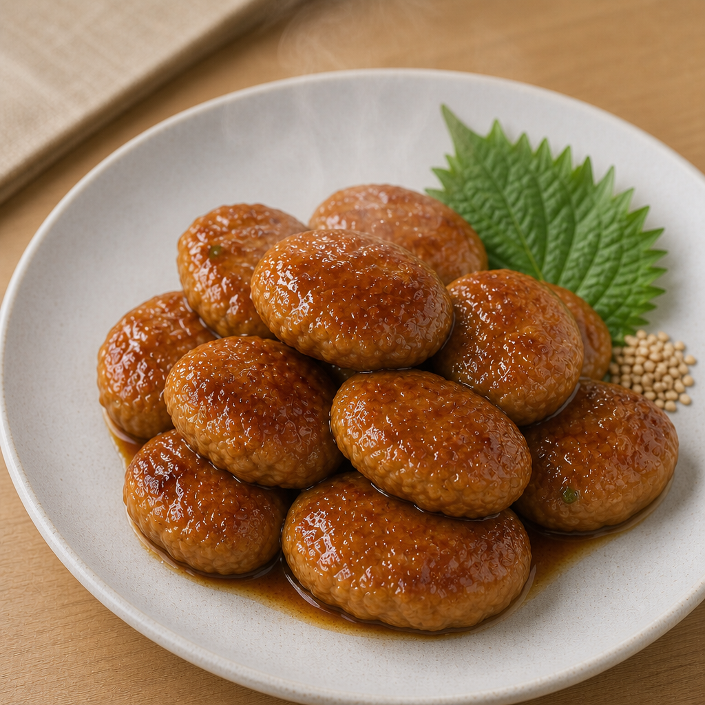 だししみ鶏つくねの照り焼きの完成写真
