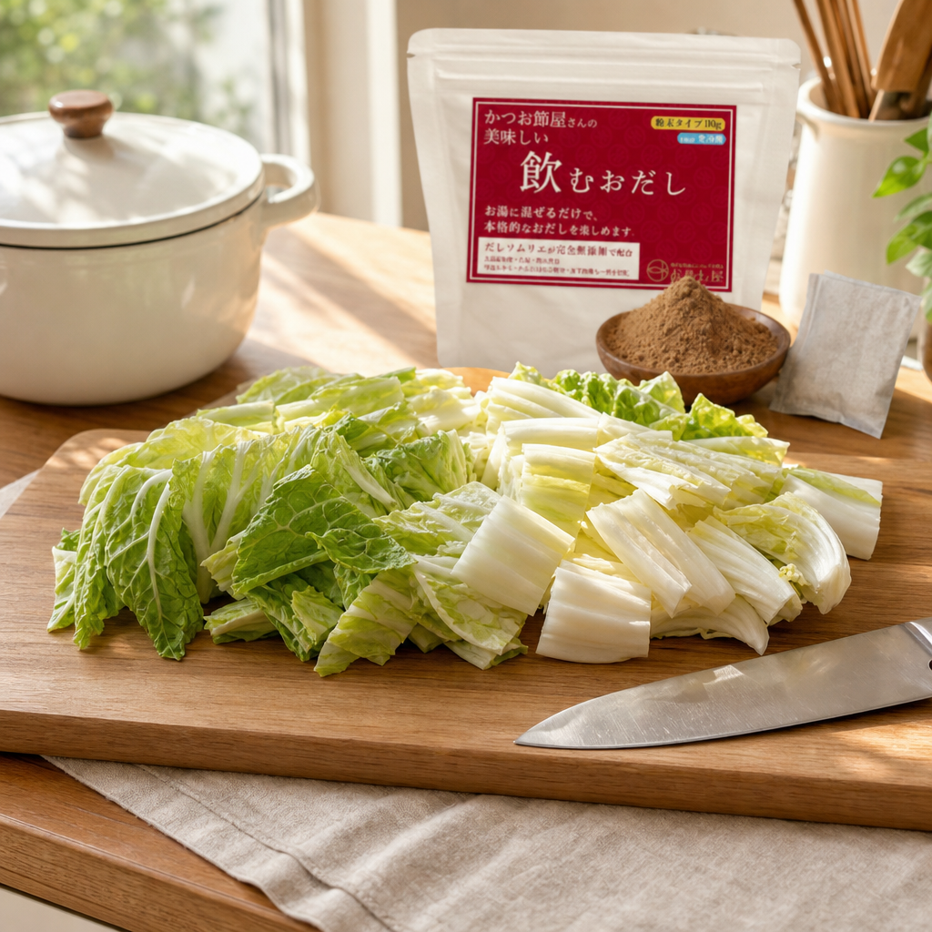 工程1 白菜を切る